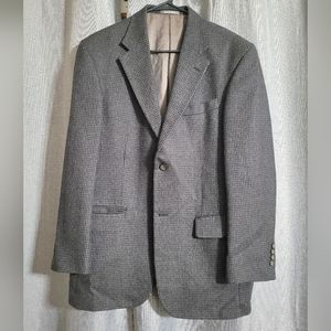Oscar de la Renta Wool Herringbone Blazer 40R